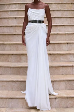 Zaira Long Dress In Off-White